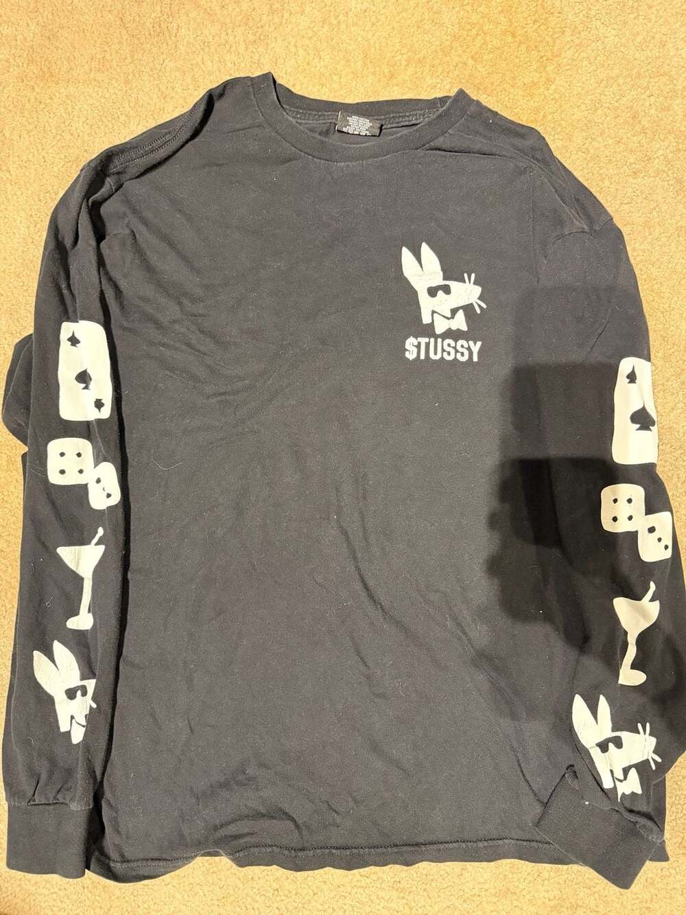Stussy Landin Long-Sleeve Tee Black Size L
